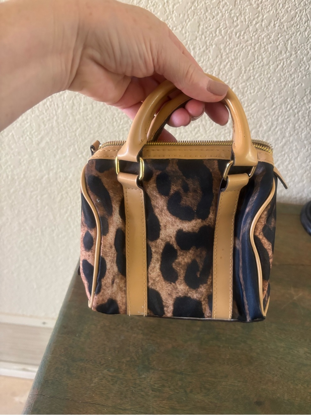 Victoria Secret Mini Leopard Print Satchel